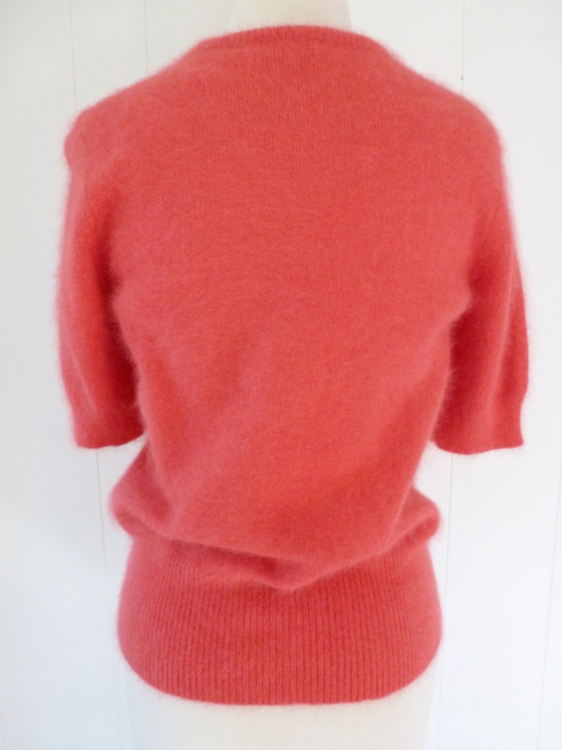 90 ' s pull en Mohair floue rose perlé Bow fluo chaud rose ...