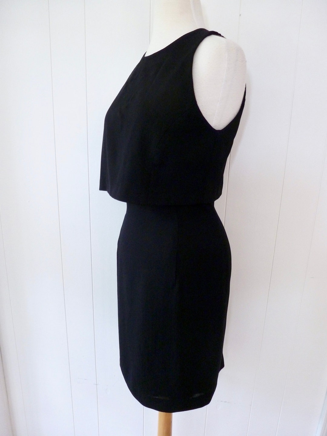 90's Scaasi Dress Minimalist Sleeveless Little Black Dress - Etsy