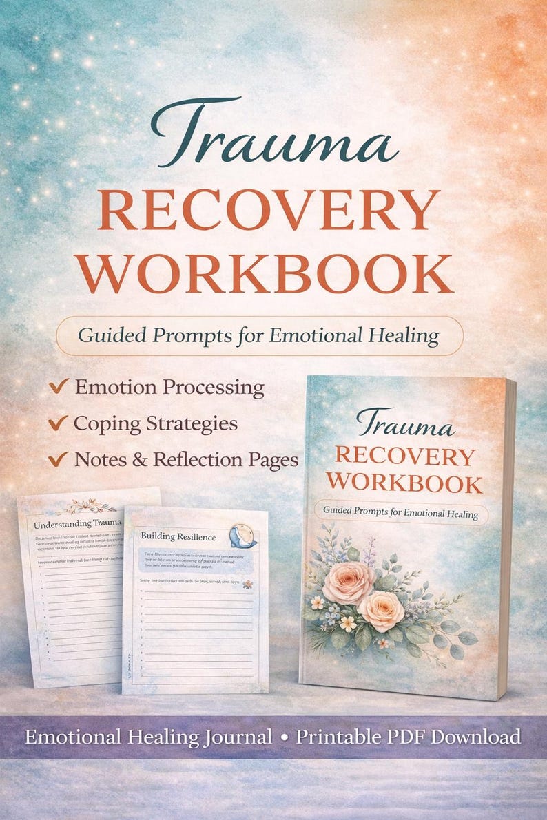 Trauma Recovery Workbook | Guided Emotional Healing Journal (printable ...