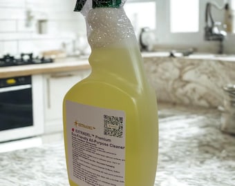 32 fl oz EXTRADEL™ Eco-Friendly All-Purpose Cleaner – Plant-Based, Biodegradable Spray – Orange Cedarwood Essential Oil Scent