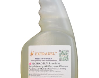 32 fl oz EXTRADEL™ Eco-Friendly All-Purpose Cleaner – Plant-Based, Biodegradable Spray – Orange Cedarwood Essential Oil Scent