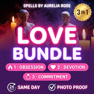 Rituel d'amour 3 en 1 | Obsession, Dévotion et Engagement | Trio de rituels d'amour Vénus | Lancement le jour même + Preuve photo
