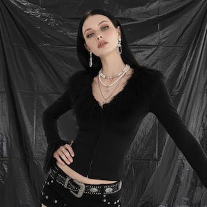 Y2k Faux Fur Jacket - Etsy Y2k Faux Fur Jacket - Etsy