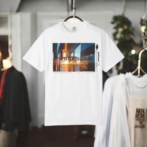 Golden Reflection / Urban Sunset Photo T-Shirt / Aesthetic City Light Tee / Minimalist Unisex Graphic Shirt