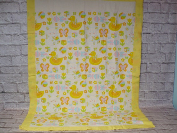 yellow crib blanket