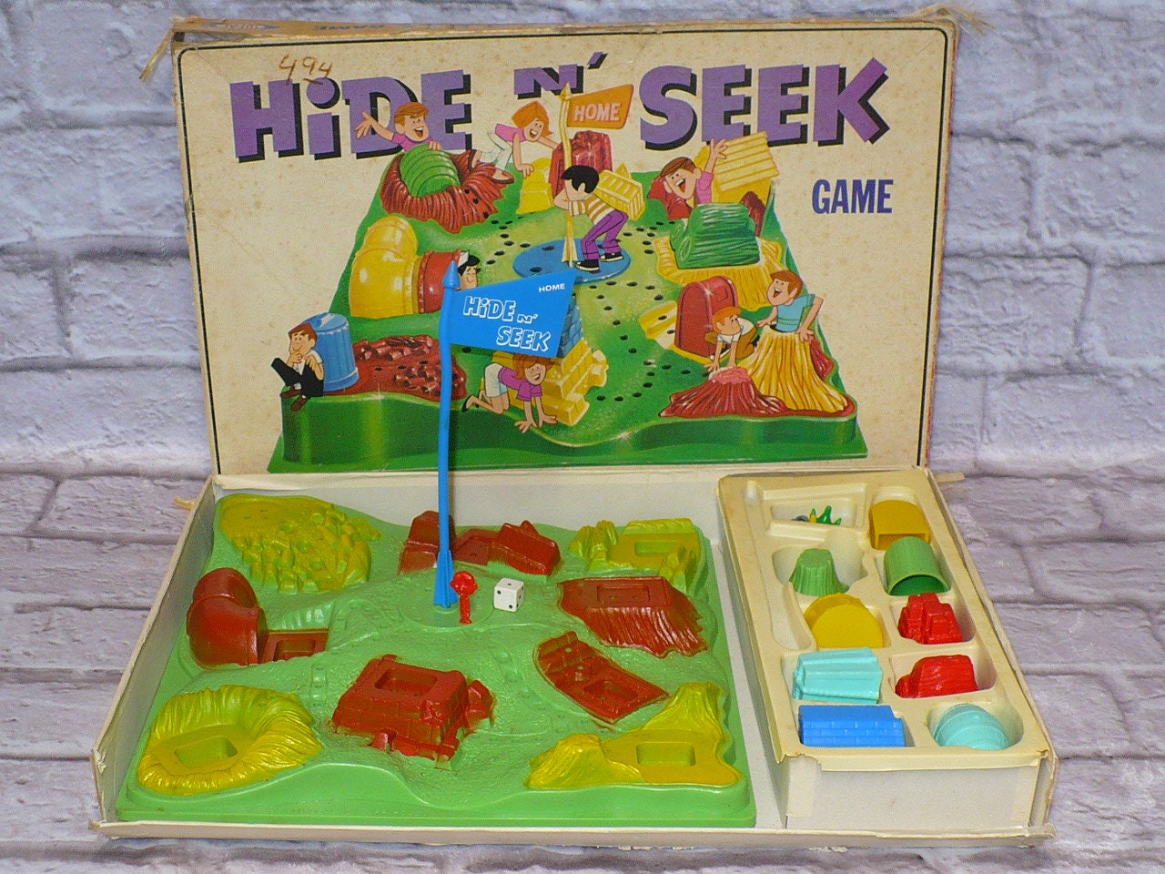 IDEAL Hide N' Seek Game 1967 Rare Vintage Hide Seek Board 