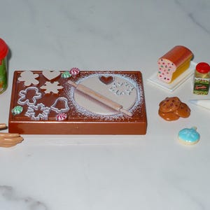 Barbie Doll Accessories ~ Food Kitchen ~ Thanksgiving Holiday CHRISTMAS BAKING SET ~ 12&quot; Fashion Doll Miniature Food