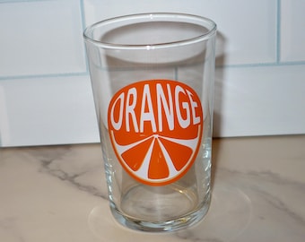 Vintage Luminarc ORANGE JUICE Glass ~ MCM Breakfast Cup