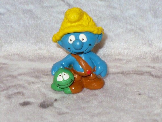 Vintage Applause PAPA SMURF PVC Figure Laboratory Mixing Bottles Beakers 2.5 tall 1980s