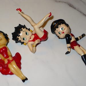 Vintage Betty Boop Figurines ~ 1990's String Light Cover and 2 Ceramic Figures Lot