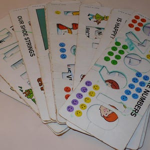 Vintage Fisher Price Magnetic School Days Play Desk ALPHABET Letters 15 pc Student Desk Replacements Alphabet Word Cards