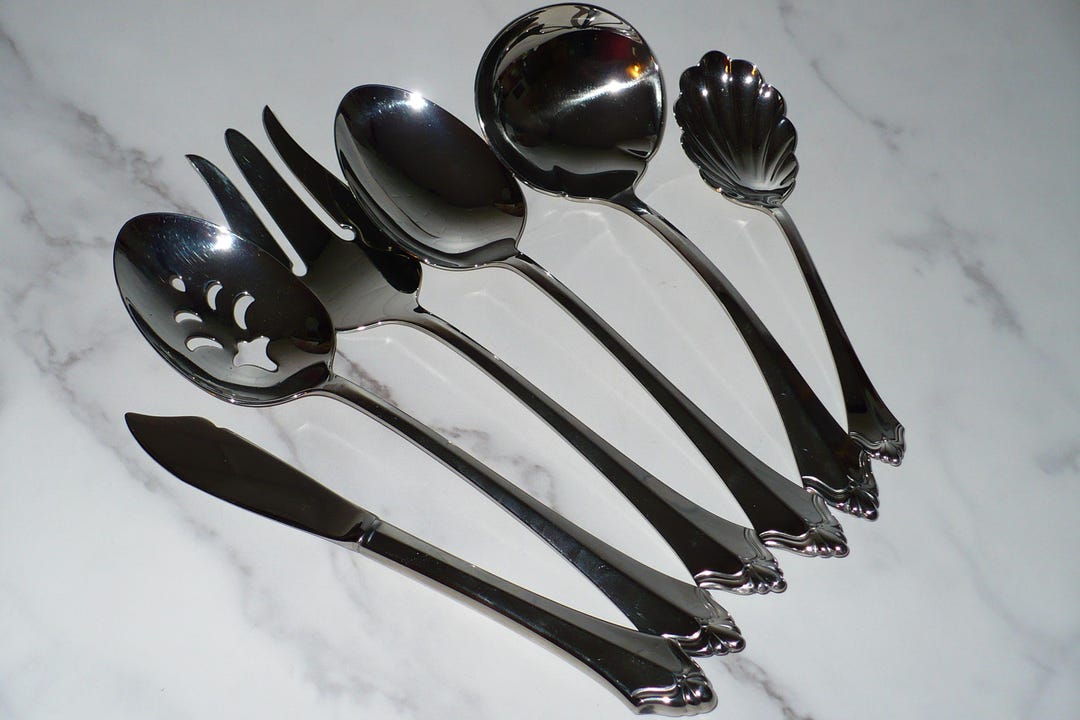 Oneida Cooking Tools Vintage 1987 ONEIDA Kenwood Pattern 3 Pc Hostess and 3 Pc Serving ...