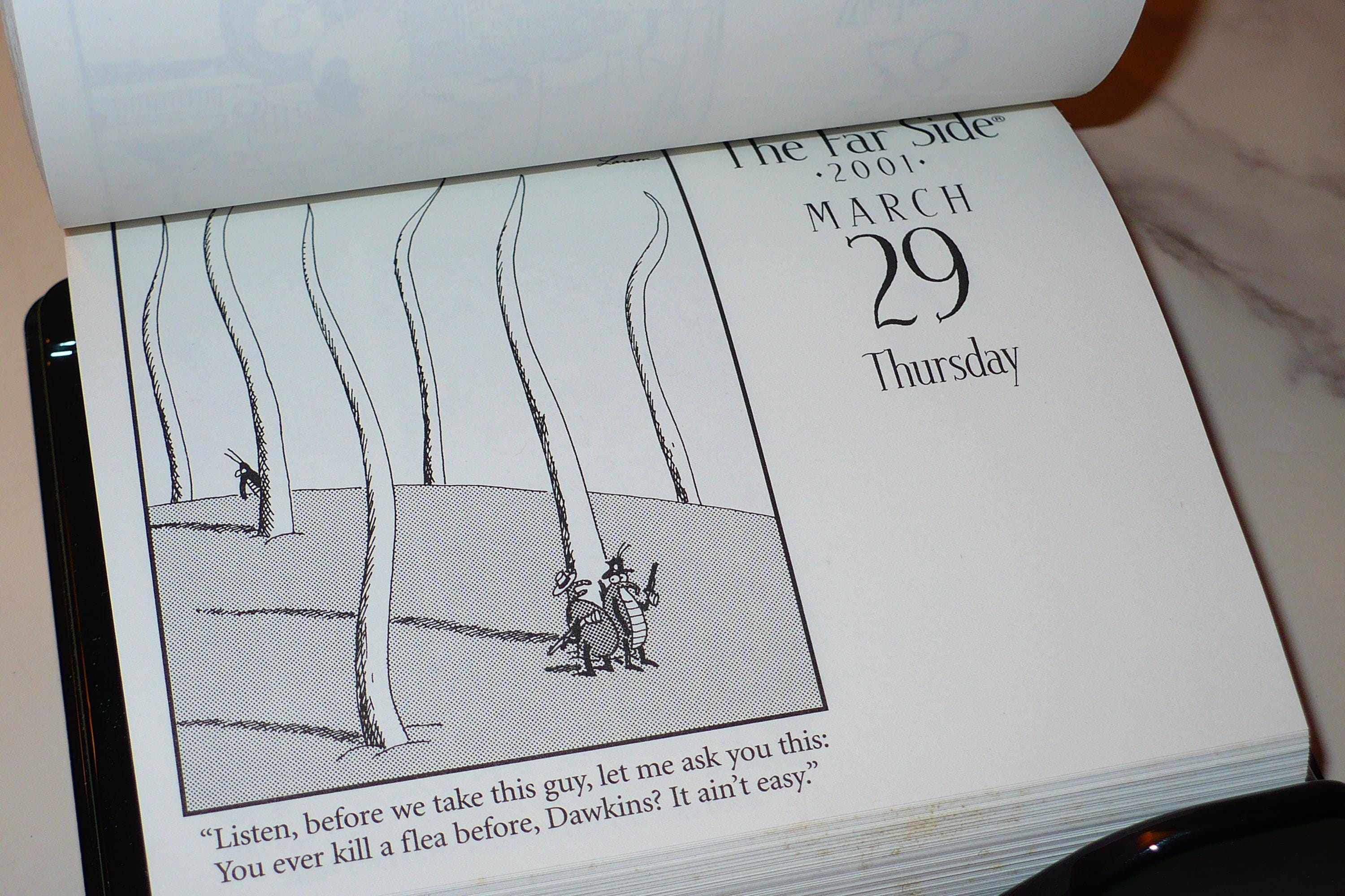 Vintage Unused THE FAR SIDE Gallery ~ Gary Larson ~ off the Wall Desk ...