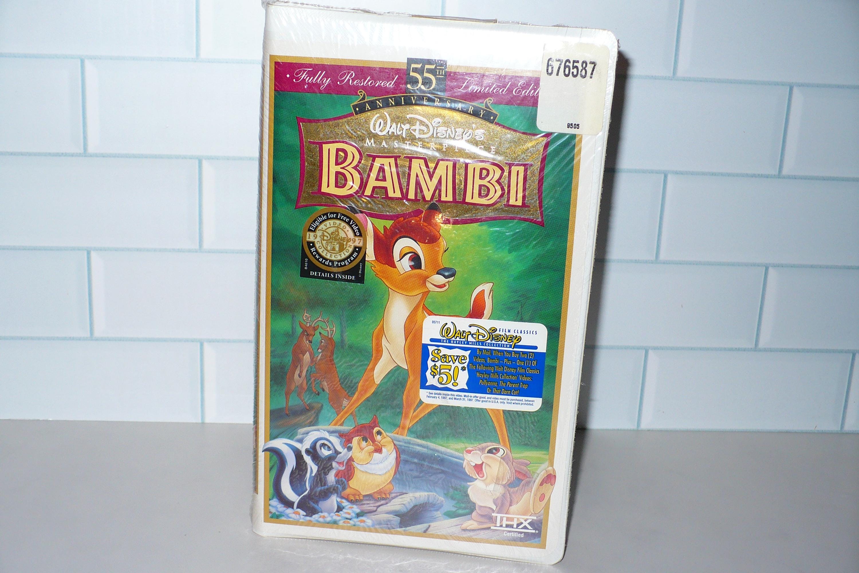 Disney Bambi VHS Tape 1997 Sealed Unopened Disney 55th Anniversary