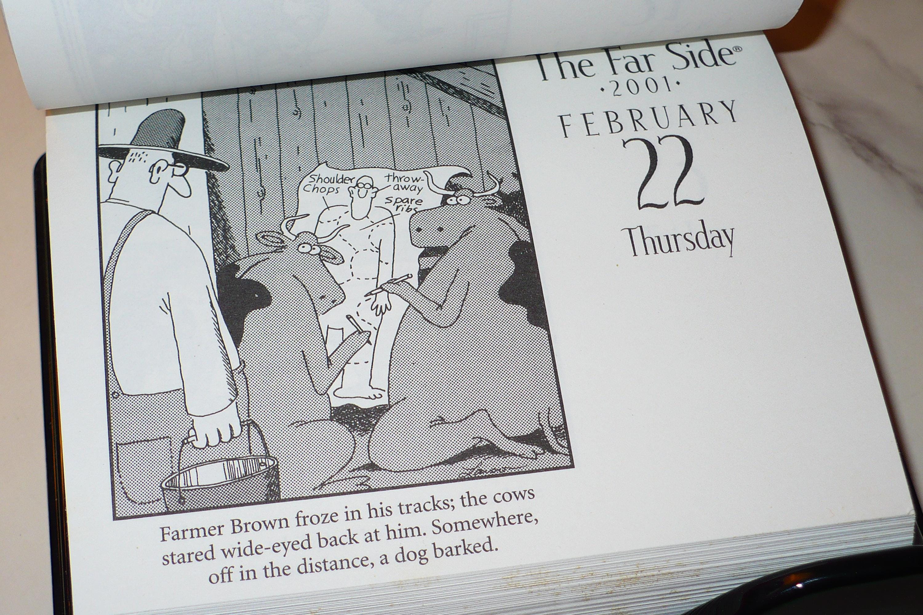 Vintage Unused THE FAR SIDE Gallery ~ Gary Larson ~ off the Wall Desk ...