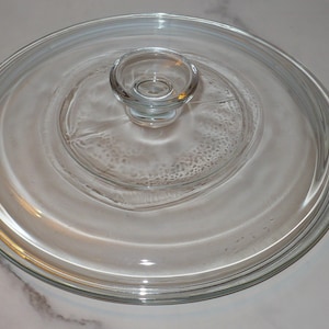 Vintage Pyrex G 1 C Round Casserole Replacement Clear Glass Lid for Corning Ware 9&quot;