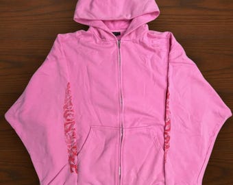 Balenciaga roze offshore hoodie met rits vintage