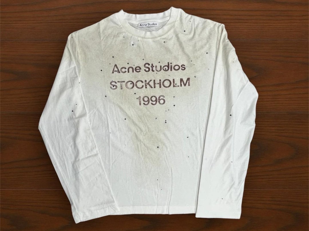 Acne Studios Longsleeve Rhinestone 1996 Print Design Vinatge - Etsy