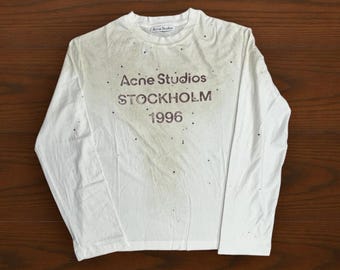 acne studios longsleeve Rhinestone 1996 print design Vinatge