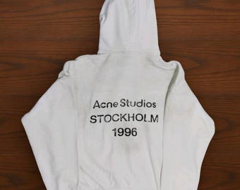 acne studios white hoodie Vinatge
