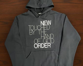 Sudadera con capucha Raf Simons "New Order - Touched By The Hand of God" vintage