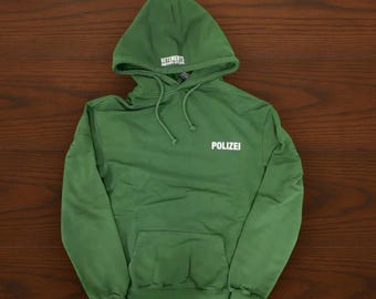 Vinatge 2016 Vetements green Polizei hoodie