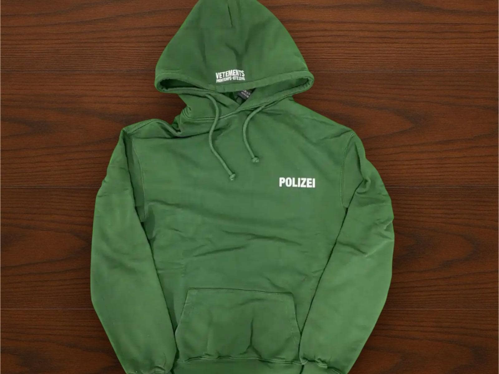 Vinatge 2016 Vetements Green Polizei Hoodie - Etsy