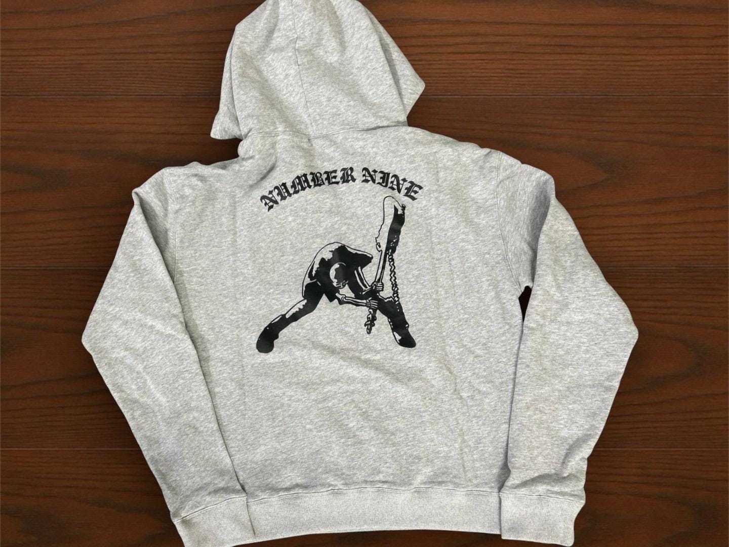 Number Nine “the Clash Double Skull Hoodie” Vintage Cotton Hoodie