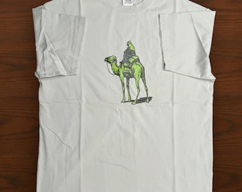Vetements camel T-shirt met dark web Silk Road-logo vinatge