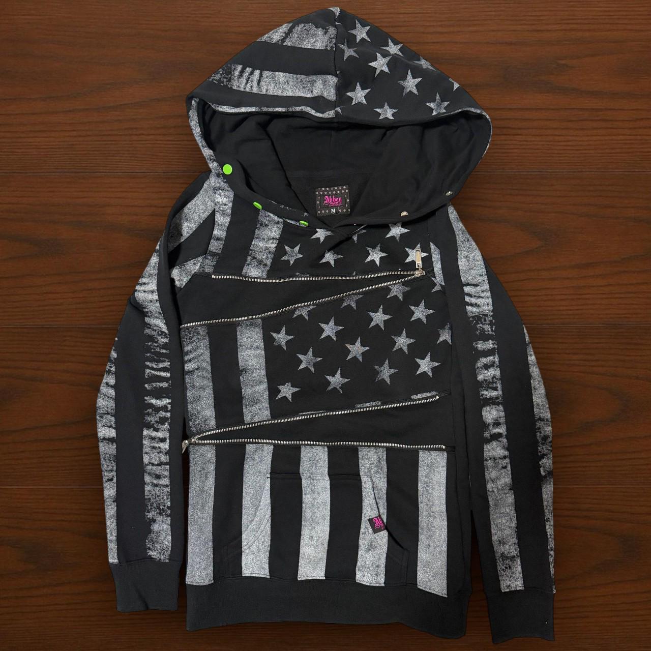 Abbey dawn 星条旗プリントパーカー アービードーン Mサイズ Vintage Abbey Dawn Avril Lavigne Flag Zip-up Hoodie - Etsy
