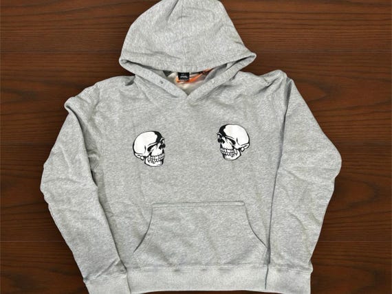 Number Nine “the Clash Double Skull Hoodie” Vintage Cotton Hoodie