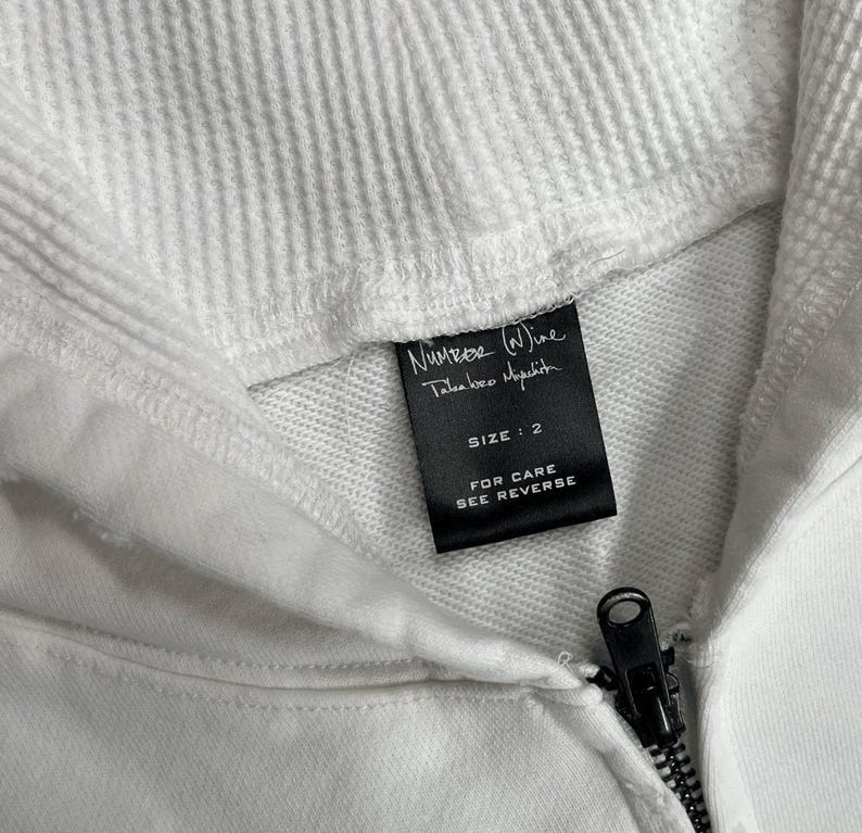 Vinatge embroidery skull cotton hoodie with NUNBER (N)ine tag image 4