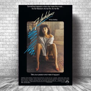 Flashdance Movie Poster, Wall Decor, Vintage Art Poster, Canvas Prints, Personalised Gifts