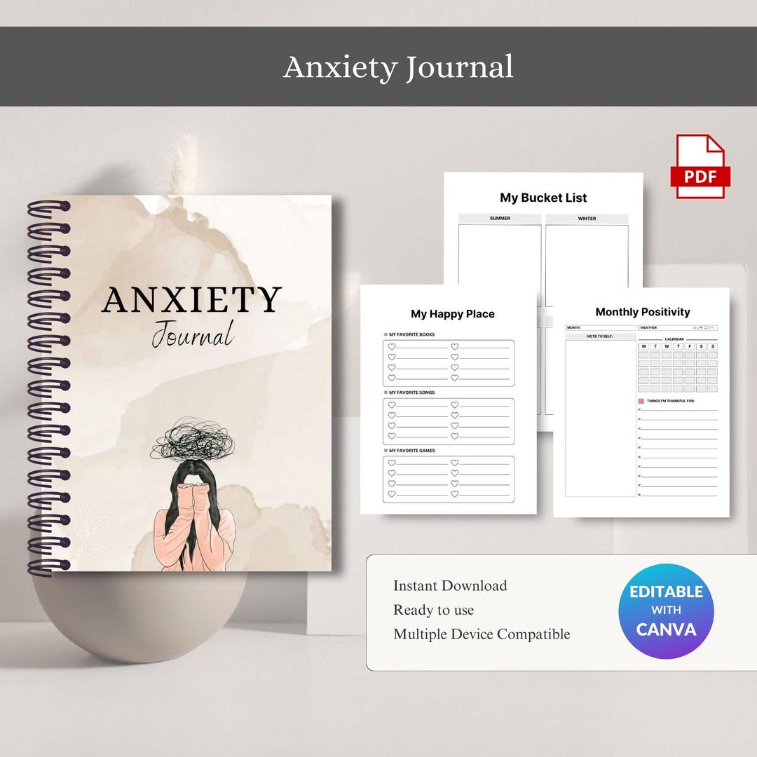 Anxiety Journal Printable | Emotional Regulation Workbook (PDF Download ...