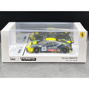 Tarmac Works Ferrari 488 GT3 Gulf 12 Horas 2019 Rossi Salucci Marini Miniatura em escala 1:64
