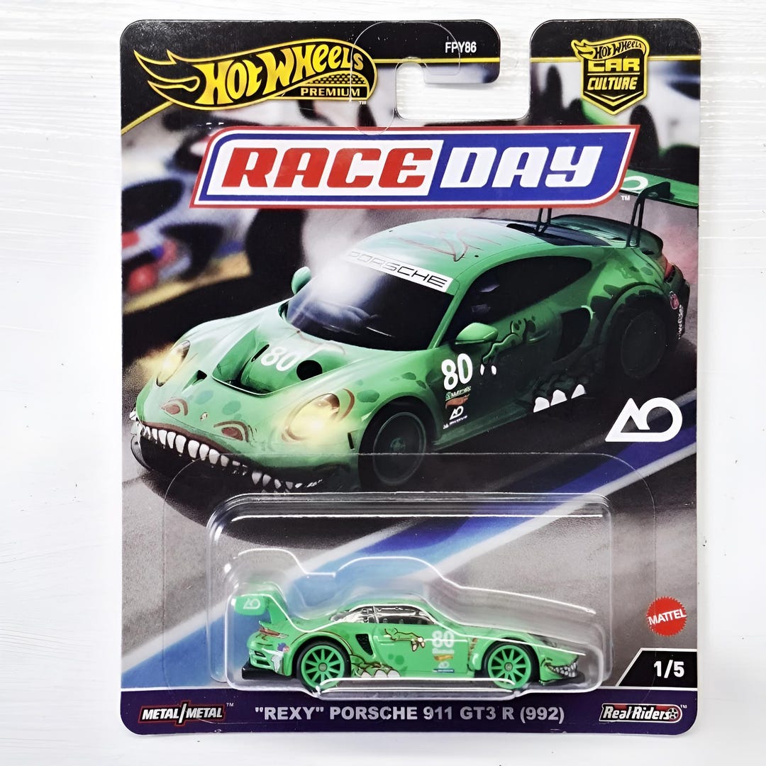 ホットウィールRace Day REXY Porsche 911 GT3 R Hot Wheels Rexy Porsche 911 GT3 R (992) Race Day Car Culture Real