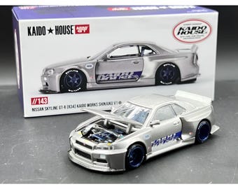 Kaido House X Mini GT Nissan Skyline GT-R R34 Kaido Works 1:64