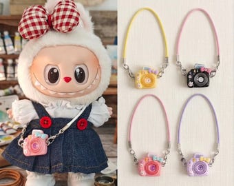 カワイイ ラブブ アクセサリー 着せ替えおもちゃ かわいい漫画ミニペンダント ドールハウスぬいぐるみ人形首飾り 子供へのギフト