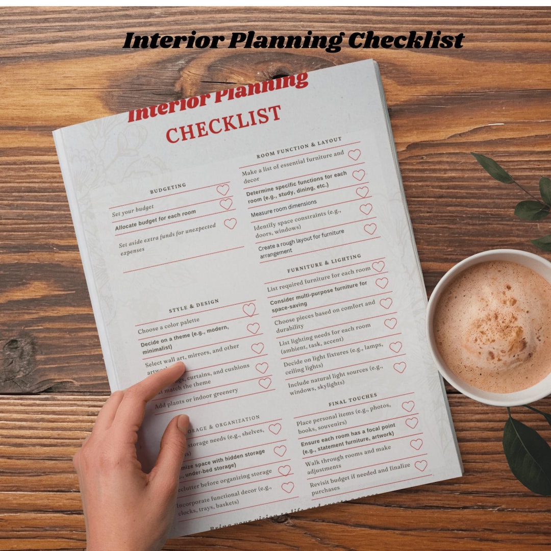 Interior Planning Checklist | Room by Room Home Planner | New House ...