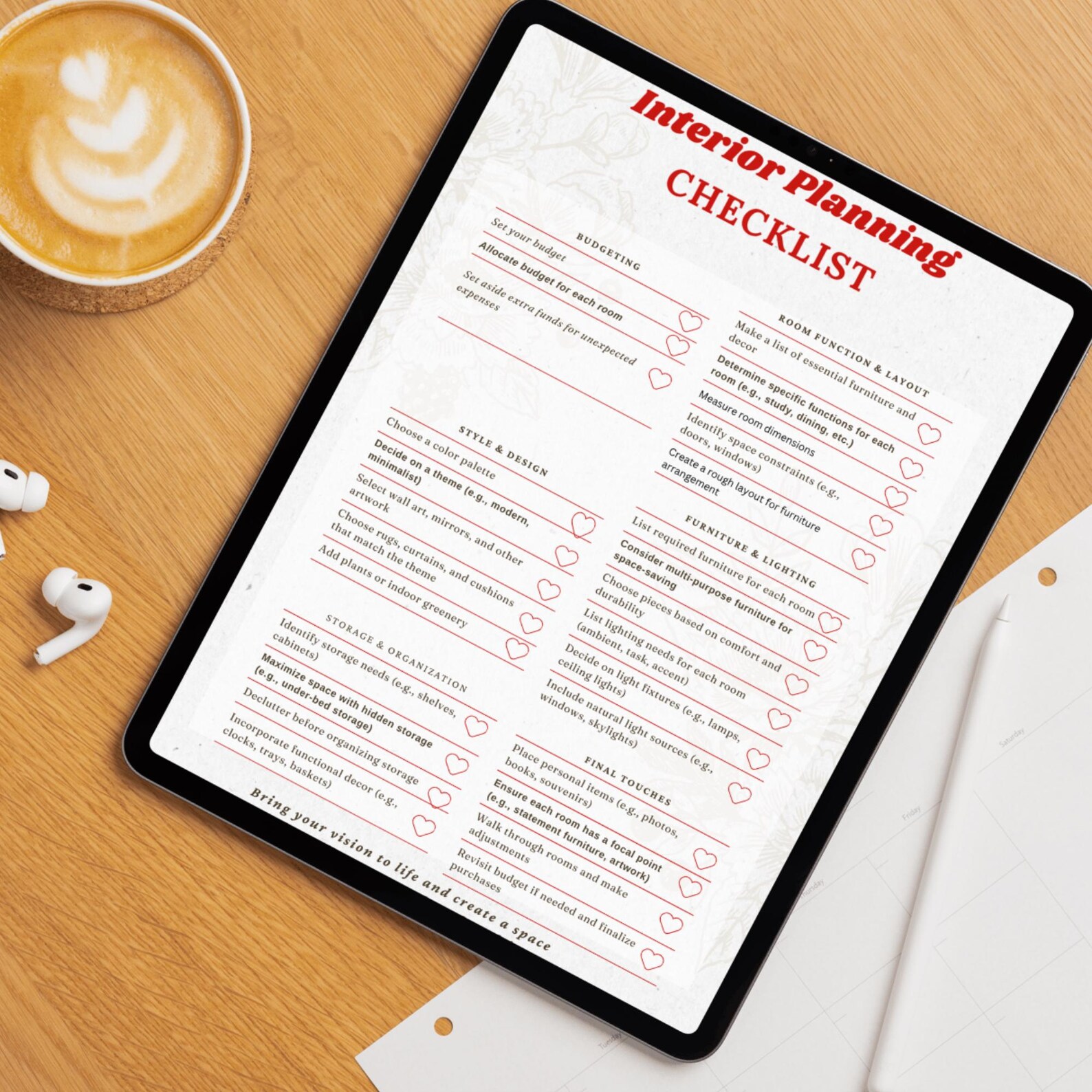 Interior Planning Checklist | Room by Room Home Planner | New House ...