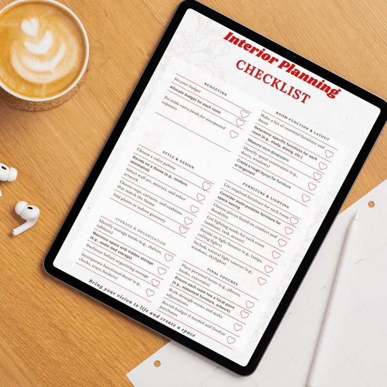 Interior Planning Checklist | Room by Room Home Planner | New House ...