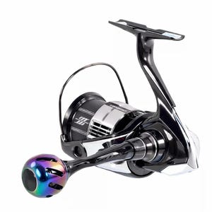 Custom Reel Handle Knob for Shimano Vanquish C3000MHG 2023, Handmade Burned Oxidized Aluminum, Saltwater Resistant