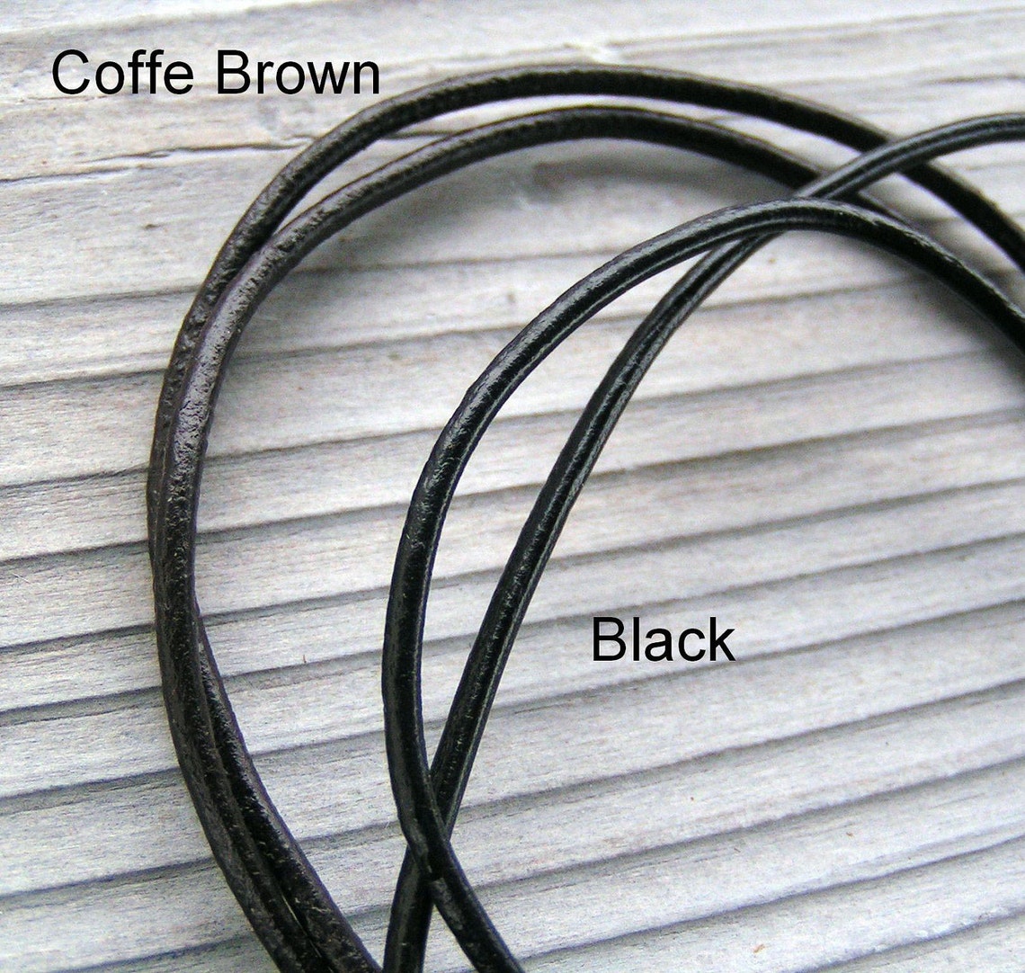 Dark Brown Leather Cord Necklace With Antiqued Copper Clasp Etsy