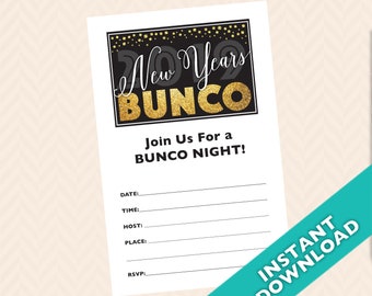 Bunco Invitations Etsy