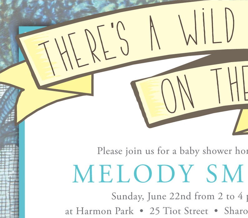 Wild Thing Baby Shower Invitation Design Where the wild things are image 4