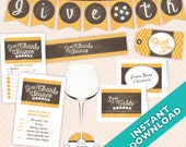 Thanksgiving  Bunco Set - Deluxe Bunco Game and Party Decoration Set