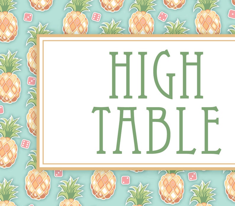 Pineapple Bunco Theme Scorecard and Table Marker Set image 2