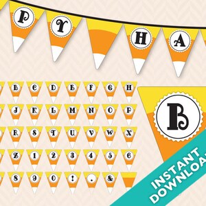 Printable Candy Corn Party Banner ... Use Again and Again for Every ...