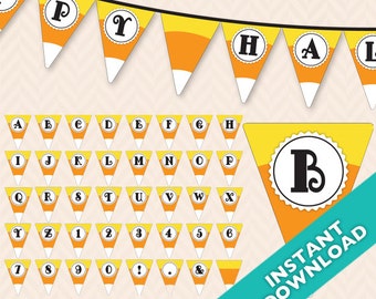 Printable Candy Corn Party Banner ... Use again and again for every event, baby shower, birthday, etc.