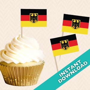 German Flag Toothpick Party Decoration Germany Party Theme image 1